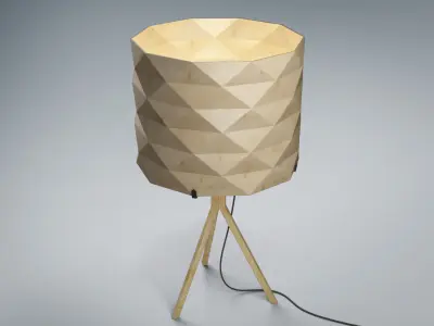 Lamp wooden 3D model