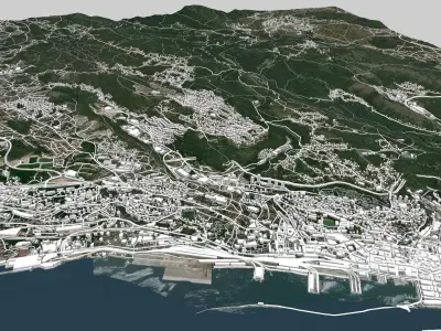 Cityscape Rijeka Croatia 3D model