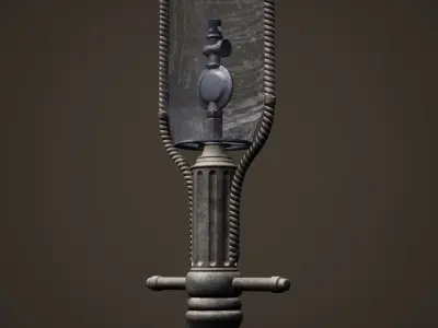 Gass lit Street light Low-poly 3D model