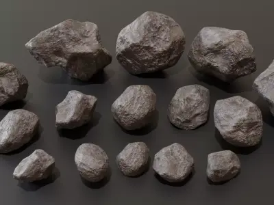 3D PBR Rocks GameReady Low-poly 3D model