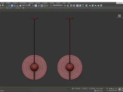 Orbel Round Pendant Light Low-poly 3D model