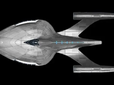 Star Trek Protostar-Class Starship Low-poly 3D model