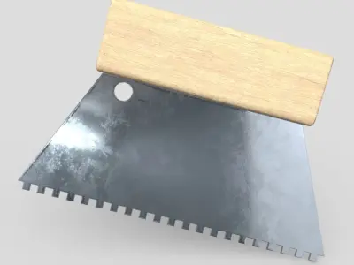 CC0 - Toothed Spatula Free low-poly 3D model