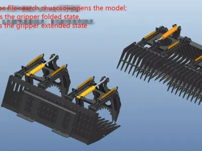 Grass grabber equipment 3D model