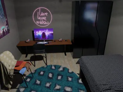 Futuristic apartment 3D model