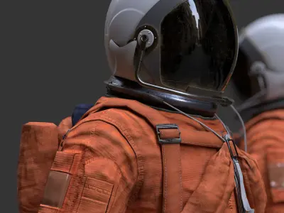 CS02 Male Space Suit LITE VERSION Low-poly 3D model