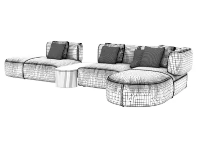 553 Bowy 24 70 10 51 Modular Sofa 3D model