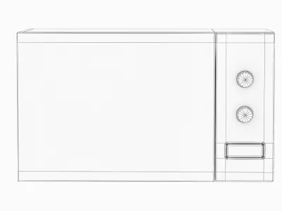 Microwave kitchen low poly Low-poly 3D model