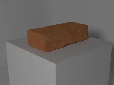 Detailed clay Brick Free 3D model
