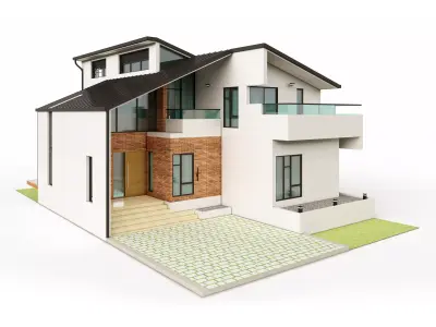 Duplex House-2 3D model