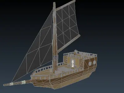 Pirate Boat 3D model purchase