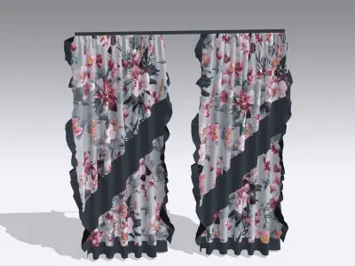 Curtain Low-poly 3D model 27