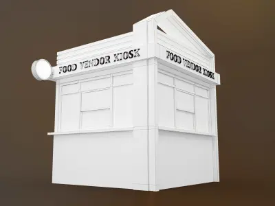 FOOD VENDOR KIOSK TD 3D model