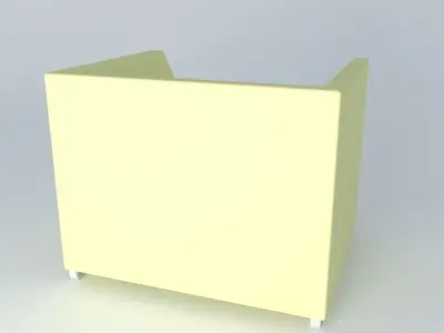 Simple light green armchair Free 3D model