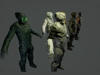 Robot Assistant A1 Low-poly 3D model