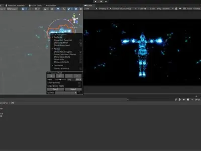 Unity VFX Graph - Sci-fi Particles Char and BG 3D model