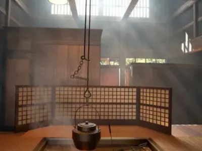Exotic Interior With Fireplace And Tea Archinteriors Vol 28 3D model
