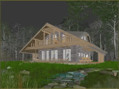 House in forest 3D model