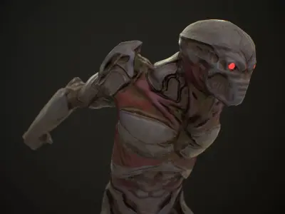 Mutant 3 Humanoid Monster Low-poly 3D model