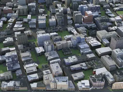 City 73 Low-poly 3D model