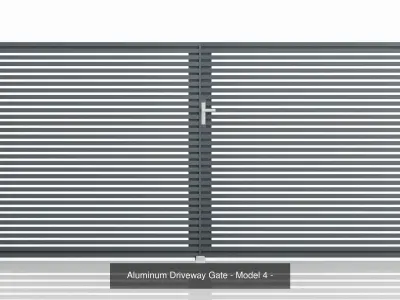 Aluminum Fence Model 4 3D Model Pack