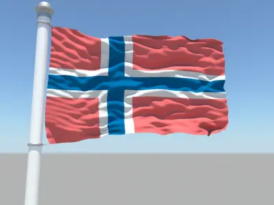 Norway flag 3D model