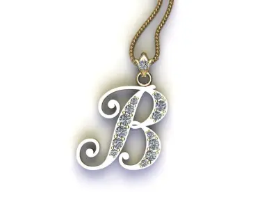 Alphabet Letter English Language Pendant Font Version 1 Album 3D print model
