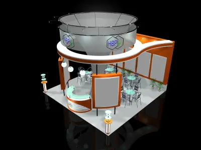 stall design 15 x 15  side open-3 Low-poly 3D model