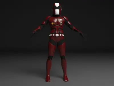 Future Soldier Low-poly 3D model