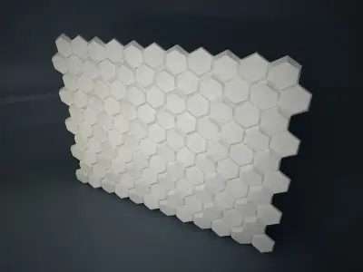 01 HEXAGON MOSAIC PATTERN WALL 3D model