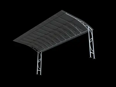 3d model canopy parking shelter  3D model