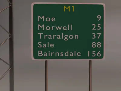 36 street sign Package 3D model