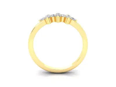 Light Weight Engagement Ring 3d Model and Render  3D print model