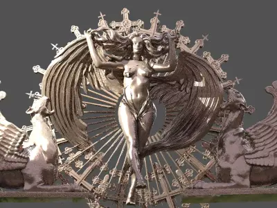 Solar Sun Witch Sculpture series 1 3D model