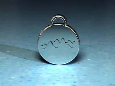 Earrings mountains enamel 3D print model
