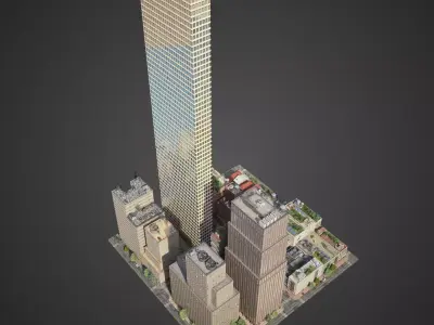 Realistic City District H11-R7 3D model