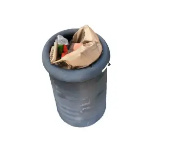 street trash bin 3D model