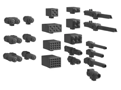 Mech- Darkest Goat with free pilot and interchangeable weapons 3D print model