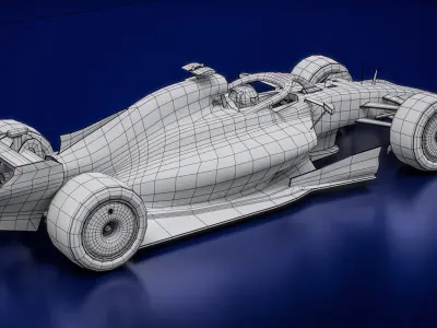  Formula 1 2026 Showcar White Mockup F1 Race Car Concept 