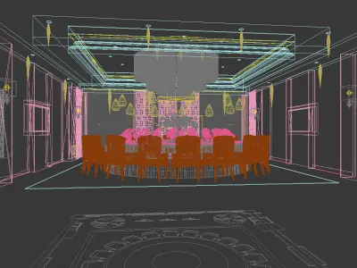 Business Restaurant - Coffee - Banquet  169 3D model