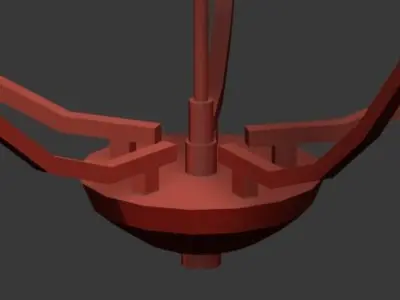 Quoizel Denton Western Bronze Five LIght Wide Chandelier 3D model