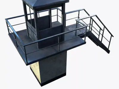 Prison Tower Low-poly 3D model