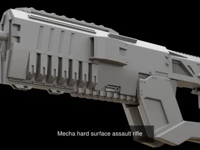 Mecha hard surface weapons collection 3D Model Pack
