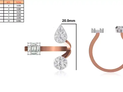 Ladies-Elegant Stone Rings For Womens 141 3D print model
