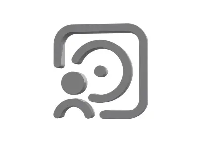 3d album circle user Low-poly 3D model