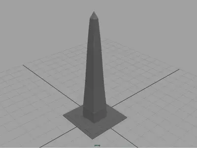 Obelisk egyptian pyramid Low-poly 3D model
