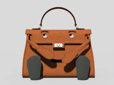 Hermes Kelly Doll Bag Low-poly 3D model