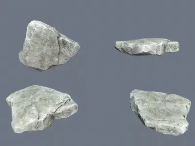 sea stones Low-poly 3D model