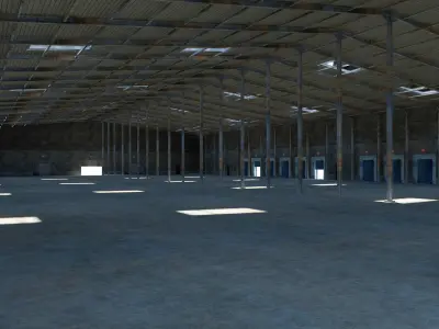 Warehouse Logistic Building 2 3D model