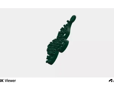 Woman Butterfly Pendant 3D print model